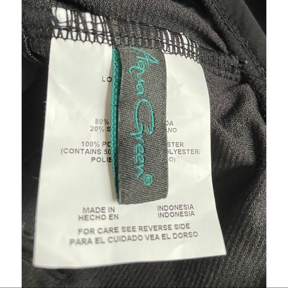 Aqua Green Deep Plunge Black Lace Up One Piece Swimsuit Small New - Picture 11 of 11